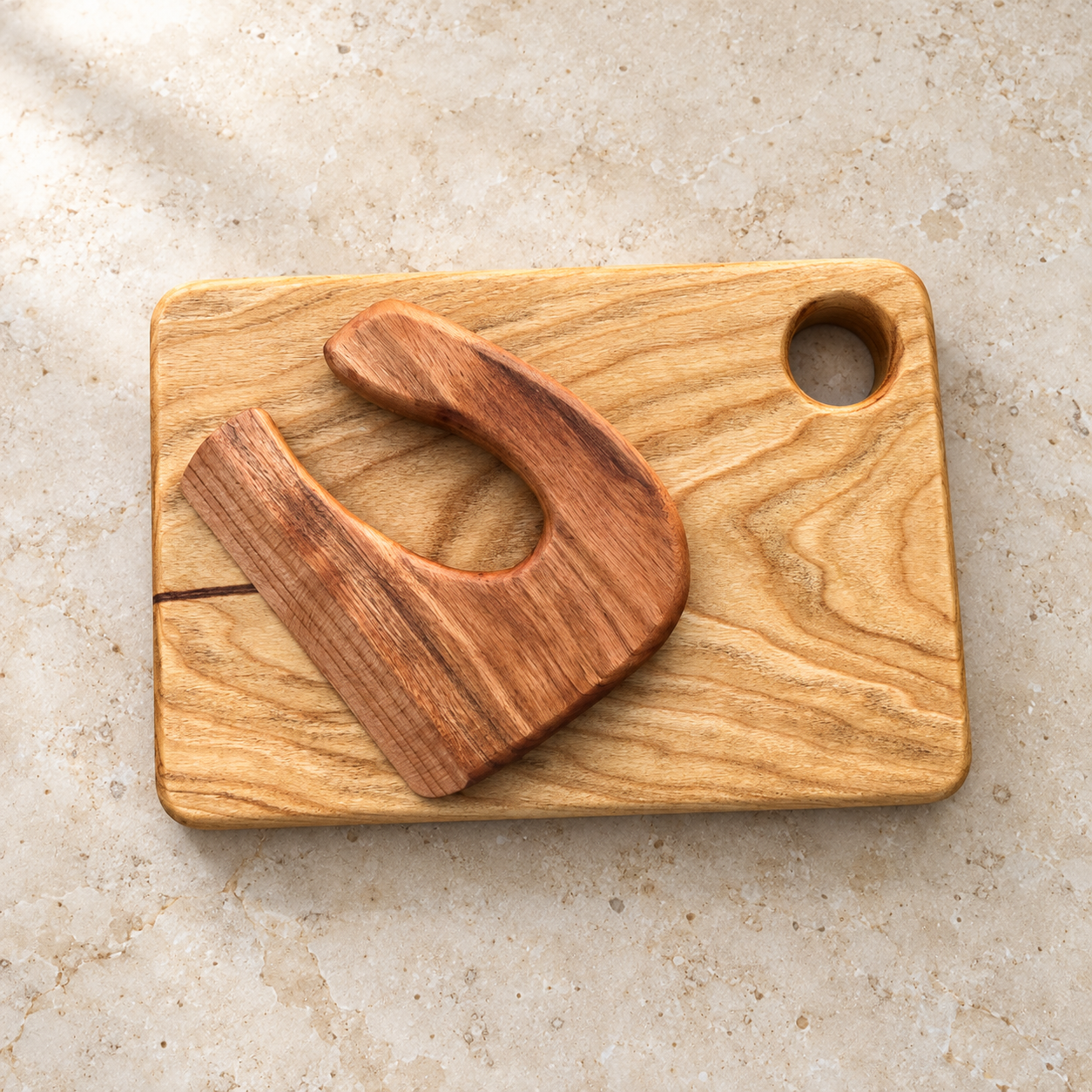 Handmade Kids Cutting Board & Wooden Knife Set - Image 7