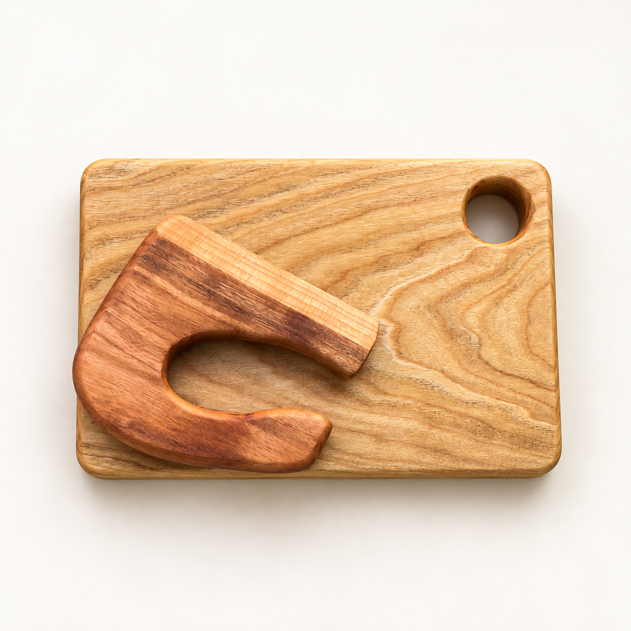 Handmade Kids Cutting Board & Wooden Knife Set - Image 2
