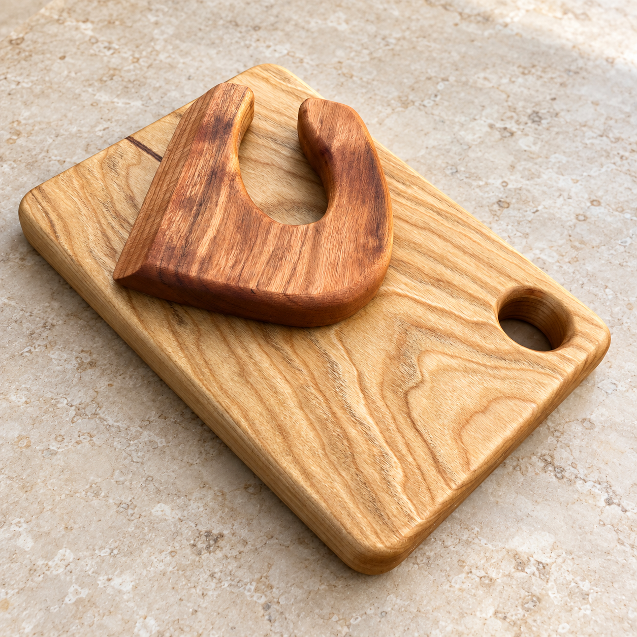 Handmade Kids Cutting Board & Wooden Knife Set - Image 8