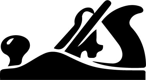 Hand plane icon representing small batch craftsmanship